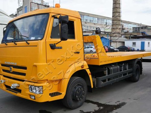 Автоэвакуатор КАМАЗ 4308 со сдвижной платформой 6 тонн  с устройством частичной погрузки ( бриль / вилы ) 5 тонн